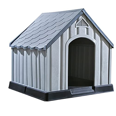 vidaXL Caseta para Perros Gris 92x87x91 cm plástico
