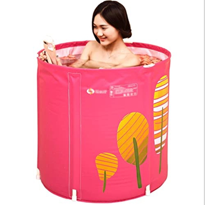 ZYYH Bañera Plegable de plástico para Adultos, para el hogar, bañera Grande, Engrosamiento, Cuerpo Adulto, Grande, Puede Sentarse acostado, Almacenami