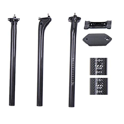 ESEN SP 3k Fibra de Carbono Brillante 27.2/31.6mm * 350/400mm Bicicleta Ciclismo Tija de sillín Bicicleta de montaña/Carretera Bicicleta BMX Tija de s