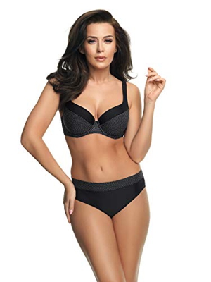 Selente My Secret - Traje de baño atractivo (bikini/bañador) en tallas grandes (copa C a copa H) con corte favorecedor, Bikini, diseño de lunares, col