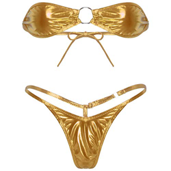 dPois Micro Bikini Bandeau Mujer Push Up Braga Alta Trajes de Baño Bikinis Brasileños Bañador Ropa de Baño de 2 Piezas Mini Tangas Erótico Tirantes Bi precio