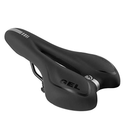 Sillín de Bicicleta Sillín de Bicicleta Impermeable Cómodo y Suave para Bicicleta de Carretera, Bicicleta de Montaña, Bicicleta Estática(Negro+Negro) precio