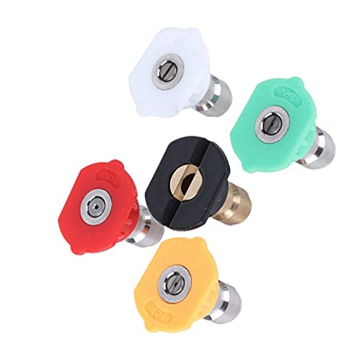 Boquillas de Pulverización para Lavadoras de Alta Presión, 5 Piezas de Conector Rápido de Acero Inoxidable, Accesorios de Lavado a Presión para Limpia