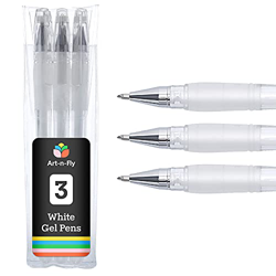 Bolígrafo Punta Fina Gel Blanco para Artistas con Tinta Archival Ink para Bocetos Dibujos e Ilustraciones (Set de 3) precio