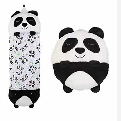 HJK Saco de Dormir para NiñOs con Almohada, Saco de Dormir De Animales 2 en 1 Plegable para NiñOs para NiñOs, NiñAs, Siesta Escolar, Noches de Cine, F