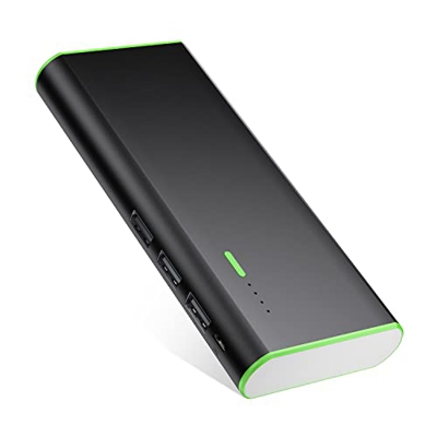Power Bank 10000mAh con Linterna, 3 USB Salidas, Más 2.5A, Batería Externa Cargador Movil Portátil Compatible con Samsung Xiaomi Móviles Inteligentes 