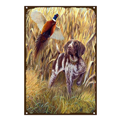 Retro Art Pintura Aluminio,Animales Perro Pointer,letreros de Metal Retro,Tienda De Mascotas Decoración Cartel ,Placa Decorativa en oferta