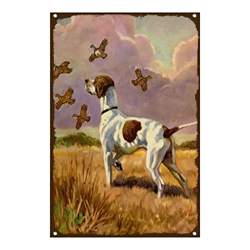 Retro Art Pintura Aluminio,Animales Perro Pointer,letreros de Metal Retro,Tienda De Mascotas Decoración Cartel ,Placa Decorativa precio