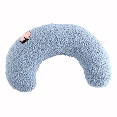 MXMA Pet Supplies Soft Puppy Deep Sleep Kitten Reposacabezas Perro Dormir Almohada en forma de U Almohada Gato Almohada (azul)
