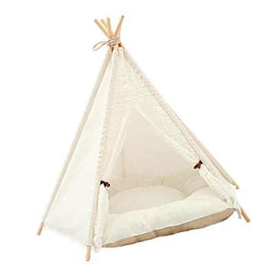 Balacoo Tienda de campaña para mascotas Tipee para perros y gatos, portátil, para interiores y exteriores, para mascotas pequeñas y medianas