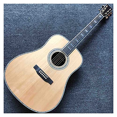 AMINIY Cedro Sólido Personalizado Top 45 Estilo Trasero De Espalda Tapa De Ébano Guitarra Eléctrica Acústica Guitarra (Color : Guitar, Size : 41 Inche
