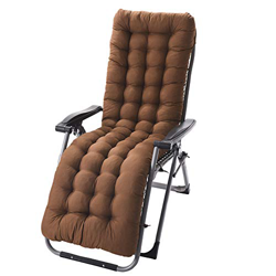Nazeglle - Cojín para tumbona de patio, jardín, tumbona reclinable, 155 cm, con 8 correas, marrón precio