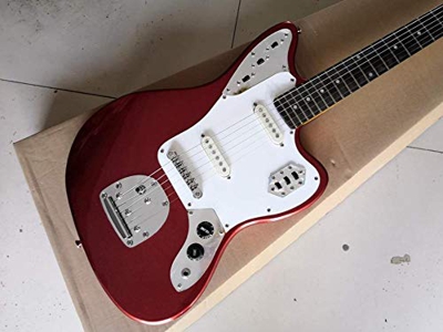 Baimelong Guitarra Metal Rojo Guitarra Eléctrica 2 Pickups Acero Acústico Cuerda Guitarras Guitarra Cuerdas Acústico Acústico Guitarra eléctrica BAIME