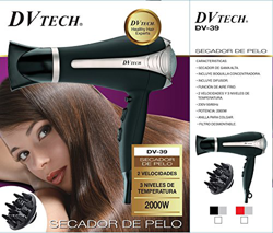 DV TEACH-SECADOR DE PELO DV-39 2 VELOCIDADES 3 NIVELES DE TEMPERATURA 2000 W NRGRO precio