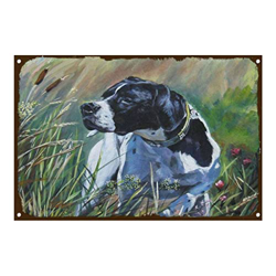 Retro Art Pintura Aluminio,Animales Perro Pointer,letreros de Metal Retro,Tienda De Mascotas Decoración Cartel ,Placa Decorativa en oferta