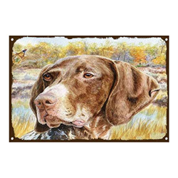 Retro Art Pintura Aluminio,Animales Perro Pointer,letreros de Metal Retro,Tienda De Mascotas Decoración Cartel ,Placa Decorativa en oferta