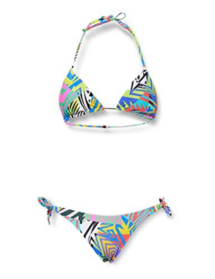 ARENA W Triangle Two Pieces Bikini Triangular Mujer Allover, Ash Grey Multi, 38