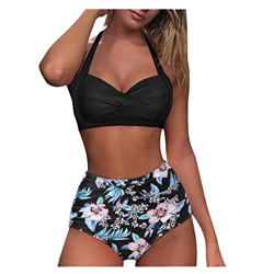 FeelFree+ Conjuntos de Bikinis para Mujer Push Up Mujeres Sexy Halter Traje de BañO Estampado Bohemio Dividido BañAdores con Relleno Tops y Braguitas  precio