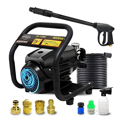 ZBBN 1800W 120Bar High Pressure Cleaner - Household/Commercial High Pressure Water Gun, Powerful Compact/Full Control Car Wash Pump for Driveway, Deck