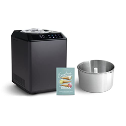 Heladera yogurtera 2 en 1 ERIKA con compresor de refrigeración y función de calefacción, 2,5 l Máquina de helados y yogur en acero inoxidable, función características