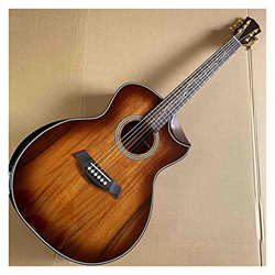 AMINIY Sólido Top 40"Classic Acústica Guitarra Tablero De Ébano Vinculante De Abalón Trasero Guitarra (Color : Guitar, Size : 40 Inches) en oferta