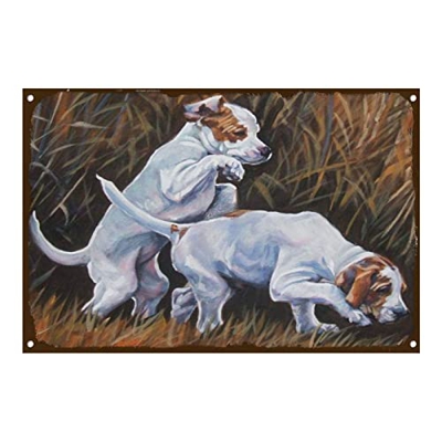 Retro Art Pintura Aluminio,Animales Perro Pointer,letreros de Metal Retro,Tienda De Mascotas Decoración Cartel ,Placa Decorativa