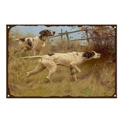 Retro Art Pintura Aluminio,Animales Perro Pointer,letreros de Metal Retro,Tienda De Mascotas Decoración Cartel ,Placa Decorativa en oferta