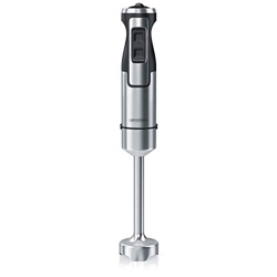 Arendo - Batidora de mano de 1000 vatios de acero inoxidable - cuchillo de cuatro hojas - Batidora de mano - Licuadora - minipimer - control de veloci características