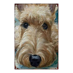 Retro Art Pintura Aluminio,Animales Perro Zorro Pelo Alambre,letreros de Metal Retro,Tienda De Mascotas Decoración Cartel ,Placa Decorativa precio