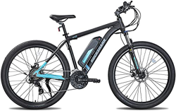 Bicicleta eléctrica Rockshark de 27,5 pulgadas, bicicleta de montaña eléctrica con batería de 10,4 Ah, marchas Shimano de 21 velocidades y pantalla LC precio
