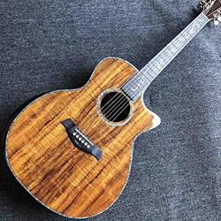 AMINIY Abulón Real Madera acústica Guitarra ébano diapasón Trasero Lado Guitarra acustica A11 A22 Electronic P Guitarra (Color : Guitar, Size : 40 Inc características