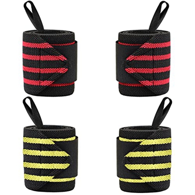 4 Piezas Fitness Muñequera Muñequeras Deportivas Muñequeras Elasticas Muñequeras Gimnasio Muñequeras Peso Muñequeras Powerlifting Muñequeras de Fitnes