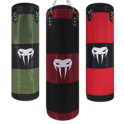 SOTF Heavy Bag Boxeo Set Bolsas de boxeo para adultos Heavy Duty Hanging Punching Bag sin relleno Longitud roja 100 cm