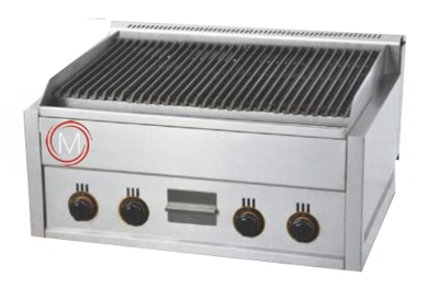 BARBACOA INDUSTRIAL DE PIEDRA VOLCANICA A GAS 68CM