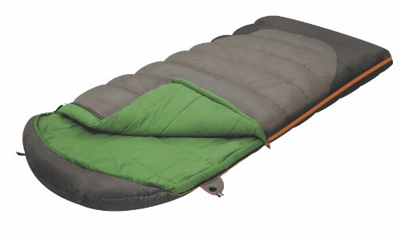 Alexika Saco de Dormir, Schlafsack Summer Wide Plus, Linke Reiãÿverschluss, Grã¼n-Grau/Grã¼n, 100(Breite) x195(Lã¤Nge)+35(Kopfstütze Lã¤Nge), 9259.010