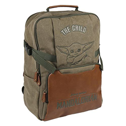 CERDÁ LIFE'S LITTLE MOMENTS, Mochila Casual Baby Yoda The Mandalorian-Licencia Oficial Star Wars para Hombre, Gris, Verde características