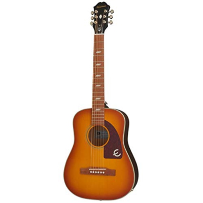 Epiphone Lil' Tex - Guitarra electroacústica de viaje, color cereza