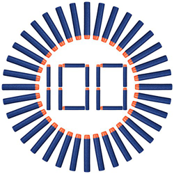 NIWWIN 100 Unids 7.2cm Relleno Foam Darts Bullet para Nerf N-strike Elite Series Blasters Kid Nerf Toy Gun Paquete de recarga Azul en oferta