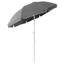 Aufun Parasol Beach Ø 200 cm Sombrilla Plegable de poliéster UV50 + protección Solar sombrilla de jardín sombrilla de Playa, Ajustable en Altura 135-2 en oferta