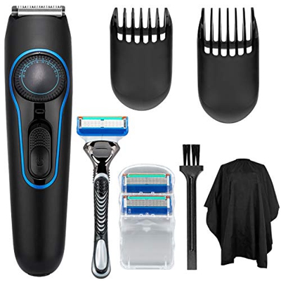 Maquina Cortar Pelo, Profesional Cortapelos Hombre Recortador Pelo Barba con Dial de Precisión 20 Longitud Ajustable 2 Accesorios de Peine Conjunto de