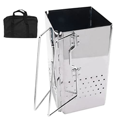 Parrilla para Acampar, Parrilla para Barbacoa para Acampar Parrilla para Barbacoa Portátil Espesada Parrilla de Carbón Parrilla para Barbacoa Plegable en oferta