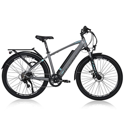 TAOCI Bicicletas eléctricas para Adultos, 27.5" 36V 250W de Aluminio E-Bike con Motor BAFANG aleación, Shimano Batería extraíble de 7 velocidades 12.5 características
