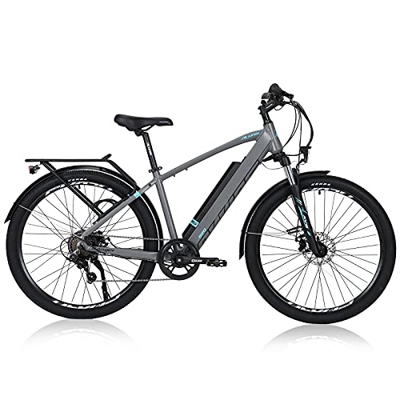 TAOCI Bicicletas eléctricas para Adultos, 27.5" 36V 250W de Aluminio E-Bike con Motor BAFANG aleación, Shimano Batería extraíble de 7 velocidades 12.5