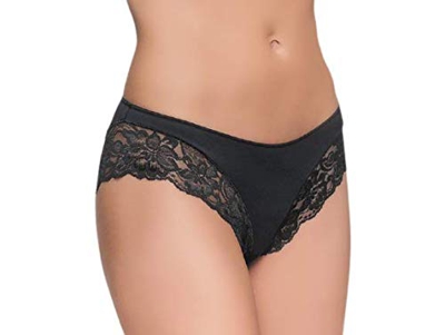 Naiara 137 - Braga Bikini con Blonda Fina. Color Negro. Tallas: M