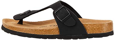 Belisa 2170900 Sandalias T-Bar Negro y Negro, 42 EU