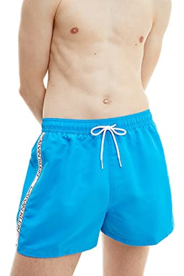 Calvin Klein Cordón Corto Bañador para Hombre, Candy Blue, XXL