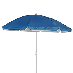 Mediawave Store - Sombrilla de playa Gian Marco Venturi redonda con palo espiral de metal, sombrilla de playa de color liso para exteriores Balcón con características