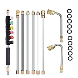 1 juego de 8 varillas de extensión de 3 tipos de lavadora a presión con 1/4 pulgadas rápida Conncetors herramienta de limpieza de canalones telescópic precio