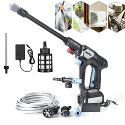 Lavadora a presión inalámbrica 21V MAX 30Bar Limpiador a presión con batería de Iones de Litio 3 boquillas Cargador Jardín Mascota Herramienta de Limp precio