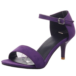 NIGHT CHERRY Mujer Moda Tacón Medio Sandalias Correa De Tobillo Purple Size 47 Asiática características